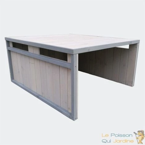 LE POISSON QUI JARDINE.FR Cabane, Carport Ou Garage, Pour Robot Tondeuse. En Bois, Gris 3 LE POISSON QUI JARDINE.FR Cabane, Carport Ou Garage, Pour Robot Tondeuse. En Bois, Gris