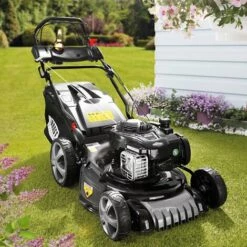 Tondeuse Thermique Autrotractée Briggs&Stratton 500E, 140 Cc, 46 Cm, 2.7cv, – 4 En 1 Mulching, B&S B + S De BRAST