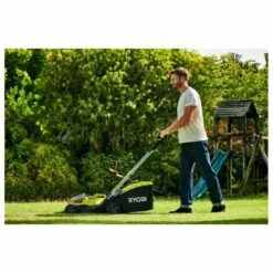 Tondeuse Hybride RYOBI 18V LithiumPlus Coupe 37cm - 2 Batteries 5.0 Ah - 1 Chargeur Rapide RY18LMH37A-250 -France Tondeuse Soldes Boutique 17777569 3