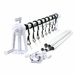 WILTEC Enrouleur Télescopique Pour Bâche De Piscine Et Couverture Solaire 1-6 M Clip 8 Sangles De Fixation