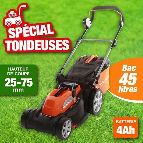 OUTIROR Tondeuse électrique Sans Fil, à Batterie Rechargeable - 40cm Largeur De Coupe. 3 OUTIROR Tondeuse électrique Sans Fil, à Batterie Rechargeable - 40cm Largeur De Coupe.