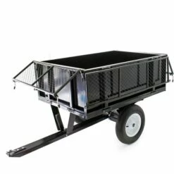 WILTEC Remorque Basculante 114x76x30cm Avec Grille Et Parois Amovibles Dispositif D'attelage Universel -France Tondeuse Soldes Boutique 1888150 3