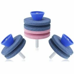 DEVENIRRICHE Broyeur 3 Pièces Pour Couteaux De Tondeuse à Gazon, Affûteur De Tondeuse à Gazon, Meule De Meule Pour Outils De Jardin / Couteaux De Tondeuse à Gazon
