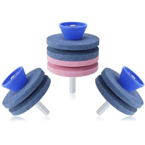 DEVENIRRICHE Broyeur 3 Pièces Pour Couteaux De Tondeuse à Gazon, Affûteur De Tondeuse à Gazon, Meule De Meule Pour Outils De Jardin / Couteaux De Tondeuse à Gazon 3 DEVENIRRICHE Broyeur 3 Pièces Pour Couteaux De Tondeuse à Gazon, Affûteur De Tondeuse à Gazon, Meule De Meule Pour Outils De Jardin / Couteaux De Tondeuse à Gazon