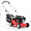 Tondeuse à Gazon à Essence 139cc 5cv 4 Temps Moteur OHV Traction Manuelle 390mm Lame Acier Double Tranchant 16" Hauteur De Coupe Réglable Et Panier D'une Capacité De 35L - Greencut GLM660X -France Tondeuse Soldes Boutique 2803531 1
