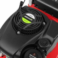 Tondeuse à Gazon à Essence 139cc 5cv 4 Temps Moteur OHV Traction Manuelle 390mm Lame Acier Double Tranchant 16" Hauteur De Coupe Réglable Et Panier D'une Capacité De 35L - Greencut GLM660X -France Tondeuse Soldes Boutique 2803531 5