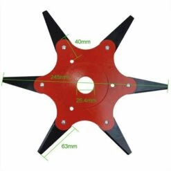 HAPPYSHOPPING Tondeuse Agazon Tete De Lame Asix Feuilles Accessoires De Debroussailleuse Lame En Acier Au Manganese En Alliage Tete De Tondeuse Lame De Coupe A6 Feuilles -France Tondeuse Soldes Boutique 28355943 3