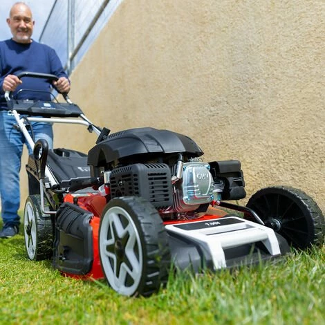 Tondeuse à Gazon à Essence 224cc 7.5cv, Démarrage électrique 4 Temps Automoteur, Double Lame Acier 530mm 21", Hauteur De Coupe Réglable Et Panier D'une Capacité De 65L - Greencut GLM880XE 5 Tondeuse à Gazon à Essence 224cc 7.5cv, Démarrage électrique 4 Temps Automoteur, Double Lame Acier 530mm 21", Hauteur De Coupe Réglable Et Panier D'une Capacité De 65L - Greencut GLM880XE – Image 3