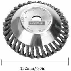 HAPPYSHOPPING Tete De Coupe De Brosse De Tondeuse A Gazon, Dissolvant De Rouille De Fil, Tete D'herbe, Tete De Desherbage, Accessoires De Debroussailleuse De Tondeuse A Gazon, 6 Pouces -France Tondeuse Soldes Boutique 29843205 3