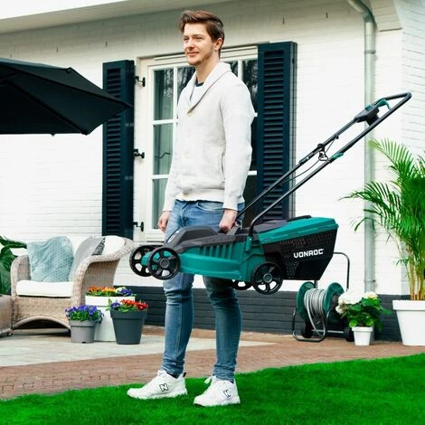 VONROC Tondeuse à Gazon 1300W – Largeur De Coupe De 32cm – Bac De Ramassage 30L Avec Indicateur De Remplissage – Hauteur De Coupe Réglable 5 VONROC Tondeuse à Gazon 1300W – Largeur De Coupe De 32cm – Bac De Ramassage 30L Avec Indicateur De Remplissage – Hauteur De Coupe Réglable – Image 4
