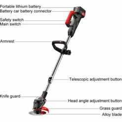 AUGIENB 48VF 3900Mah Coupe Bordure Sans Fil Rechargeable Tondeuse à Gazon De Jardin Avec 1 Batterie -France Tondeuse Soldes Boutique 29984957 3