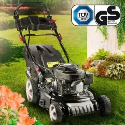 Tondeuse Thermique Autotractée 4,76cv 46cm 170cc Démarrage électr. ESTART Réglage Central 30-80mm 60l 4en1 Mulching - Modèle ESTART De BRAST