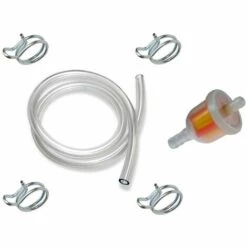CYCLINGCOLORS Kit Essence Universel 5mm - 6mm : Durite + 4x Collier + Filtre Carburant Tondeuse Tracteur