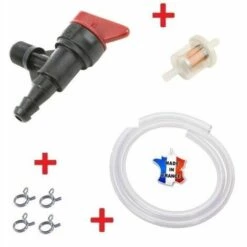 CYCLINGCOLORS Kit Essence BRIGGS ET STRATTON 399517 396244 698182 M73553 : Robinet + Durite + Filtre + Collier Tondeuse Tracteur
