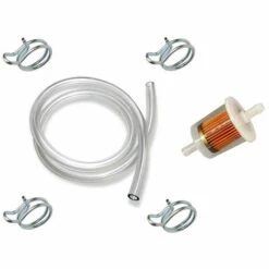 CYCLINGCOLORS Kit Essence Universel 7mm - 8mm : Durite + 4x Collier + Filtre Carburant Tondeuse Tracteur