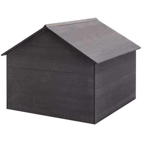 VidaXL Garage Pour Tondeuse à Gazon Gris 80x80x70 Cm WPC - Gris 6 VidaXL Garage Pour Tondeuse à Gazon Gris 80x80x70 Cm WPC - Gris – Image 4