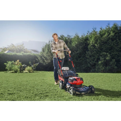 Einhell Tondeuse à Gazon Sans Fil GE-CM 36/47 S HW Li Power X-Change (36V, Grandes Roues Sur Roulement à Billes, Moteur Sans Charbons) Livré Avec 4 Batteries 4,0 Ah Et 2 Chargeurs Doubles) 4 Einhell Tondeuse à Gazon Sans Fil GE-CM 36/47 S HW Li Power X-Change (36V, Grandes Roues Sur Roulement à Billes, Moteur Sans Charbons) Livré Avec 4 Batteries 4,0 Ah Et 2 Chargeurs Doubles) – Image 3