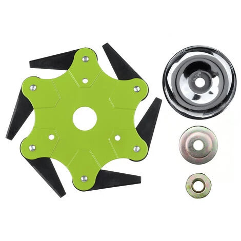 TIGA Tête De Tondeuse à Gazon 3/6 Lames En Acier Pour Ficelle D'herbe De Jardin + Couvercle De Plaque (vert, 6 Dents Avec Pièces) 7 TIGA Tête De Tondeuse à Gazon 3/6 Lames En Acier Pour Ficelle D'herbe De Jardin + Couvercle De Plaque (vert, 6 Dents Avec Pièces) – Image 5