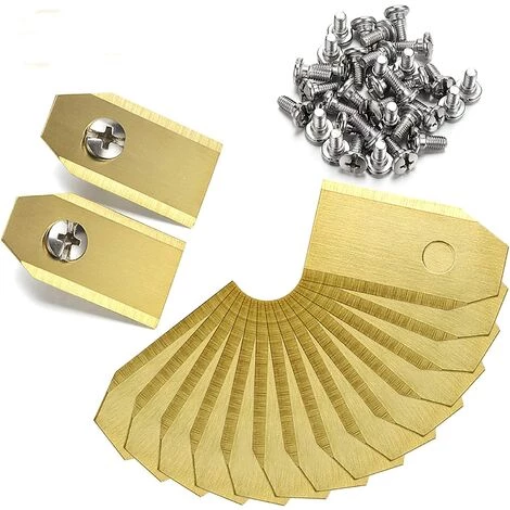 ABCRITAL Lames De Couteau En Titane, Couteau De Tondeuse À Gazon Robot Pour Toutes Les Vis De Tondeuse À Gazon Robot Husqvarna Automower 3 ABCRITAL Lames De Couteau En Titane, Couteau De Tondeuse À Gazon Robot Pour Toutes Les Vis De Tondeuse À Gazon Robot Husqvarna Automower