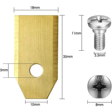 ABCRITAL Lames De Couteau En Titane, Couteau De Tondeuse À Gazon Robot Pour Toutes Les Vis De Tondeuse À Gazon Robot Husqvarna Automower 6 ABCRITAL Lames De Couteau En Titane, Couteau De Tondeuse À Gazon Robot Pour Toutes Les Vis De Tondeuse À Gazon Robot Husqvarna Automower – Image 4
