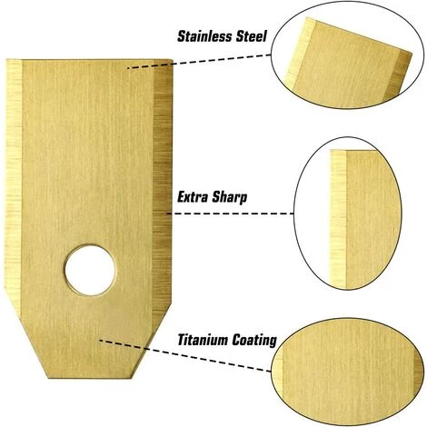 ABCRITAL Lames De Couteau En Titane, Couteau De Tondeuse À Gazon Robot Pour Toutes Les Vis De Tondeuse À Gazon Robot Husqvarna Automower 7 ABCRITAL Lames De Couteau En Titane, Couteau De Tondeuse À Gazon Robot Pour Toutes Les Vis De Tondeuse À Gazon Robot Husqvarna Automower – Image 5
