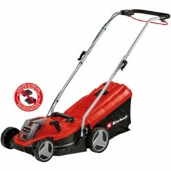 Einhell Tondeuse Sans Fil GE-CM 18/33 Li-Solo Power X-Change (18 V, 200 M², 33 Cm, 30 L, Réglage De La Hauteur De Coupe En 5 étapes) Livré Sans Batterie Ni Chargeur