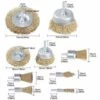 THSINDE Ensemble De Brosses Métalliques, Brosses De Roue Et De Coupe En Laiton Avec Tige, Brosses De Ponçage Pour Diverses Perceuses, Parfaites Pour éliminer La Rouille, La Corrosion, La Peinture Pour Les Outils électriques, De Jardin Et à Main (paquet De 9)