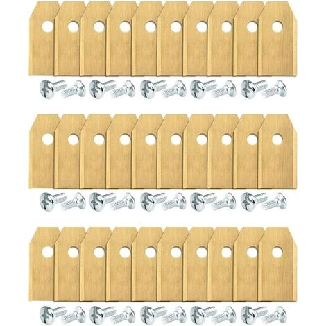 Jeu De 45 Lames En Titane Pour Robots Tondeuses Gardena, Yardforce (3 G - 0,75 Mm) + 45 Vis GrooFoo 3 Jeu De 45 Lames En Titane Pour Robots Tondeuses Gardena, Yardforce (3 G - 0,75 Mm) + 45 Vis GrooFoo