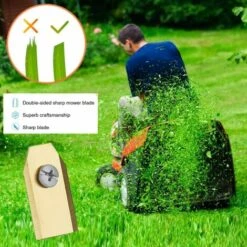 DENUOTOP Lames De Couteau En Titane 30 X Lames De Rechange Robot Tondeuse Pour Tous Les Tondeuses De Jardin Automower Husqvarna Gardena Yard Force Automower Robuste -France Tondeuse Soldes Boutique 45307136 5
