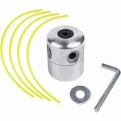PERLE RARE Tondeuse TêTe Bobine Fil Aluminium Fils TêTe, TêTe De DéBroussailleuse Aluminium Avec Fil De Coupe Pour Tondeuses à Essence, Tondeuses à Gazon