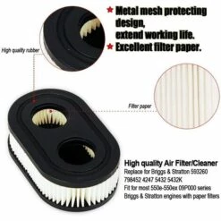 2pcs Cartouche De Nettoyage De Filtre à Air Compatible ，Betterlife Avec Briggs&Stratton 798452 593260 4247 5432 5432K Stens102-851 Moteur Lawnmower -France Tondeuse Soldes Boutique 48880898 3