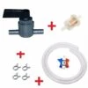 CYCLINGCOLORS Kit Essence Universel 5mm - 6mm : Robinet Métal Gris On / Off / On + Durite + Filtre + Collier Tondeuse Tracteur