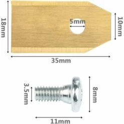 45 Pcs Lame De Rechange 35x18x0.75mm Acier Inoxydable Lames De Lames R40Li / R70Li Titane Lame De Tondeuse Pour Automower Husqvarna Et Gardena GrooFoo -France Tondeuse Soldes Boutique 50947542 3