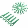 LITZEE 60 Pcs Green Plastic Edge Trimmer,Plastic Lawnmower Blades,Plastic Trimmer Blades,Lawn Mower Accessories