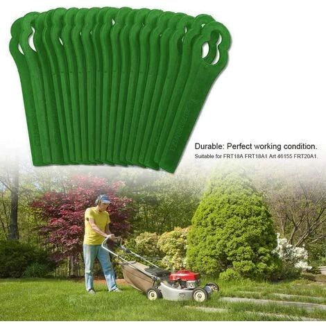 LITZEE 60 Pcs Green Plastic Edge Trimmer,Plastic Lawnmower Blades,Plastic Trimmer Blades,Lawn Mower Accessories 7 LITZEE 60 Pcs Green Plastic Edge Trimmer,Plastic Lawnmower Blades,Plastic Trimmer Blades,Lawn Mower Accessories – Image 5