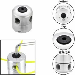 LITZEE 2PCS Tête De Débroussailleuse Aluminium Fils Tête Coupe-bordure Universelle Avec Tête Fil Nylon Pour Accessoires De Tondeuse à Gazon -France Tondeuse Soldes Boutique 51553783 3