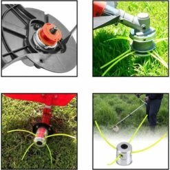 LITZEE 2PCS Tête De Débroussailleuse Aluminium Fils Tête Coupe-bordure Universelle Avec Tête Fil Nylon Pour Accessoires De Tondeuse à Gazon -France Tondeuse Soldes Boutique 51553783 5