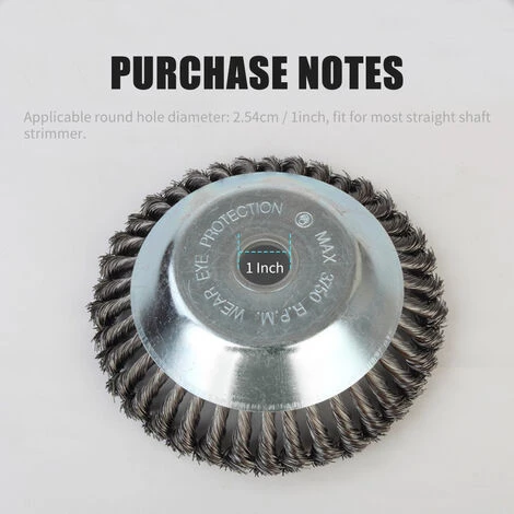 LIFCAUSAL Tête De Coupe Débroussailleuse Tête De Tondeuse à Gazon D'extérieur Tête De Rasoir En Fil D'acier Accessoires De Tête De Coupe Outil De Mangeur D'herbe Remplacement Extra Résistant Pour Meuleuses D'angle De Peinture Antirouille 5 LIFCAUSAL Tête De Coupe Débroussailleuse Tête De Tondeuse à Gazon D'extérieur Tête De Rasoir En Fil D'acier Accessoires De Tête De Coupe Outil De Mangeur D'herbe Remplacement Extra Résistant Pour Meuleuses D'angle De Peinture Antirouille – Image 3