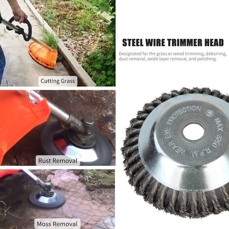 LIFCAUSAL Tête De Coupe Débroussailleuse Tête De Tondeuse à Gazon D'extérieur Tête De Rasoir En Fil D'acier Accessoires De Tête De Coupe Outil De Mangeur D'herbe Remplacement Extra Résistant Pour Meuleuses D'angle De Peinture Antirouille 6 LIFCAUSAL Tête De Coupe Débroussailleuse Tête De Tondeuse à Gazon D'extérieur Tête De Rasoir En Fil D'acier Accessoires De Tête De Coupe Outil De Mangeur D'herbe Remplacement Extra Résistant Pour Meuleuses D'angle De Peinture Antirouille – Image 4
