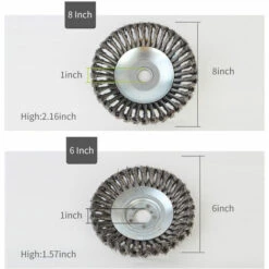 LIFCAUSAL Tête De Coupe Débroussailleuse Tête De Tondeuse à Gazon D'extérieur Tête De Rasoir En Fil D'acier Accessoires De Tête De Coupe Outil De Mangeur D'herbe Remplacement Extra Résistant Pour Meuleuses D'angle De Peinture Antirouille -France Tondeuse Soldes Boutique 52587636 2