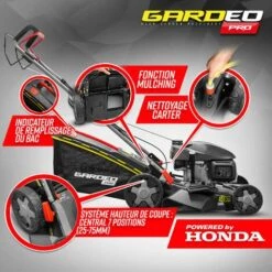 GARDEOPRO Tondeuse Thermique Tractée 167CC Avec Moteur Honda, Mulching Et éjection Latérale - Gardeo Pro 9 GARDEOPRO Tondeuse Thermique Tractée 167CC Avec Moteur Honda, Mulching Et éjection Latérale - Gardeo Pro -France Tondeuse Soldes Boutique 52963792 3