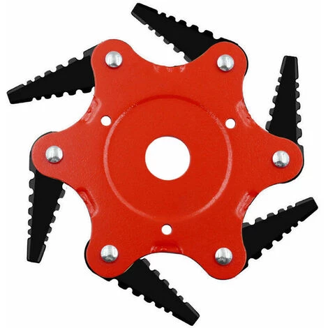 QERSTA Lame De Tondeuse à Gazon En Dents De Scie, Tête De Tonte à Six Lames, Accessoires De Désherbage Agricole 0,5 Lame Noire à Corps Rouge 3 QERSTA Lame De Tondeuse à Gazon En Dents De Scie, Tête De Tonte à Six Lames, Accessoires De Désherbage Agricole 0,5 Lame Noire à Corps Rouge