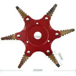 QERSTA Lame De Tondeuse à Gazon En Dents De Scie, Tête De Tonte à Six Lames, Accessoires De Désherbage Agricole 0,5 Lame Noire à Corps Rouge 9 QERSTA Lame De Tondeuse à Gazon En Dents De Scie, Tête De Tonte à Six Lames, Accessoires De Désherbage Agricole 0,5 Lame Noire à Corps Rouge -France Tondeuse Soldes Boutique 53259516 3