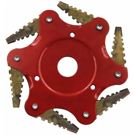 QERSTA Lame De Tondeuse à Gazon En Dents De Scie, Tête De Tonte à Six Lames, Accessoires De Désherbage Agricole 0,5 Lame Noire à Corps Rouge 6 QERSTA Lame De Tondeuse à Gazon En Dents De Scie, Tête De Tonte à Six Lames, Accessoires De Désherbage Agricole 0,5 Lame Noire à Corps Rouge – Image 4