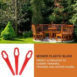HKLFFJA 100 Pièces Jardin Pelouse Tondeuse Plastique Accessoires De Tondeuse à Gazon Lames En Plastique Couteau De Rechange En Plastique Pour FRT18A FRT18A1 ART46155 FRT20A1 Accessoires -France Tondeuse Soldes Boutique 53555508 4