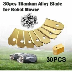 VERSAILLESFR Lame Robot Tondeuse , 30 Lames De Rechange Universelles Couteau De Rechange Adapté à Toutes Les Tondeuses à Gazon Robotiques Husqvarna Automower, Gardena, Yardforce 35*18*0.6mm,Versailles -France Tondeuse Soldes Boutique 54038317 4