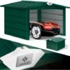 KESSER® Toit à Deux versants De Garage Pour Tondeuse | Toiture | Carport | Abri En Métal Pour Tondeuse à Gazon, Robot à Gazon, Tondeuse Automatique De Jardin | Résistant Aux Intempéries | Garage Pour Tondeuse Robot Avec Matériel De Montage, Vert -France Tondeuse Soldes Boutique 54941672 1