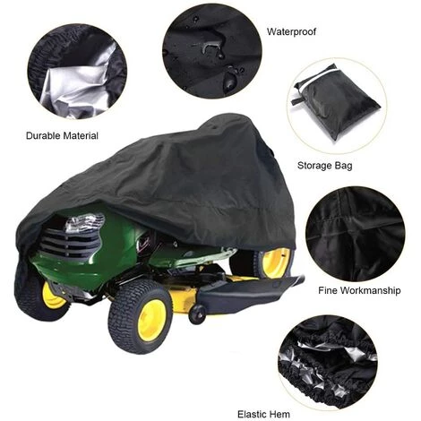 HKLFFJA Housse De Protection Imperméable Pour Tondeuse à Gazon - Protection UV - Pour Tracteur De Jardin Autoportée - XS (137,2 X 66 X 89,9 Cm) 4 HKLFFJA Housse De Protection Imperméable Pour Tondeuse à Gazon - Protection UV - Pour Tracteur De Jardin Autoportée - XS (137,2 X 66 X 89,9 Cm) – Image 2