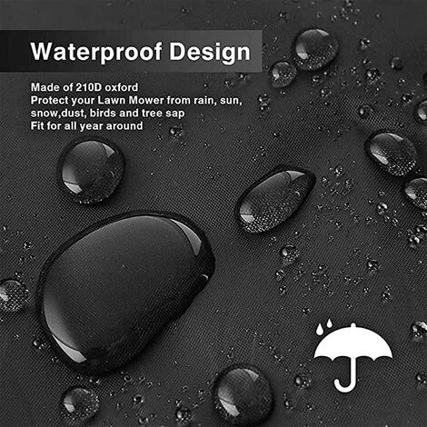 HKLFFJA Bâche Imperméable Pour Tondeuses à Gazon Couverture De Tracteur à Gazon Coupe Universelle Fibres De Polyester 210D Protection UV Anti-poussière Pour Jardin à L'extérieur Avec Sac De Rangement 6 HKLFFJA Bâche Imperméable Pour Tondeuses à Gazon Couverture De Tracteur à Gazon Coupe Universelle Fibres De Polyester 210D Protection UV Anti-poussière Pour Jardin à L'extérieur Avec Sac De Rangement – Image 4