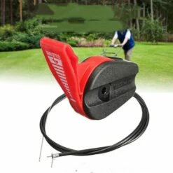 THSINDE Ensemble De Commutateur D'accélérateur De Tondeuse à Gazon Rouge Universel (avec Câble D'accélérateur De 165 Cm)